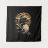 Dommige Canadese Wolf Vogel Wandkleed (Voorkant)