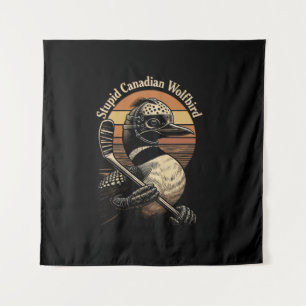 Dommige Canadese Wolf Vogel Wandkleed