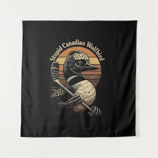 Dommige Canadese Wolf Vogel Wandkleed (Voorkant)