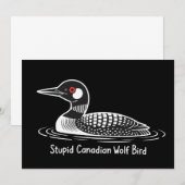 Dommige Canadese Wolfvogel Grappig Canada Cadeau L Kaart (Voorkant / Achterkant)