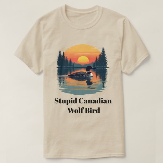 Dommige Canadese Wolfvogel Grappig Canada Cadeau L T-shirt (Design voorkant)