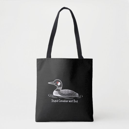 Dommige Canadese Wolfvogel Grappig Canada Cadeau L Tote Bag (Voorkant)