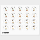 Dommige Gans Bedankt Ronde Sticker (Vel)
