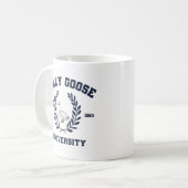 Dommige gans universiteit koffiemok (Voorkant links)