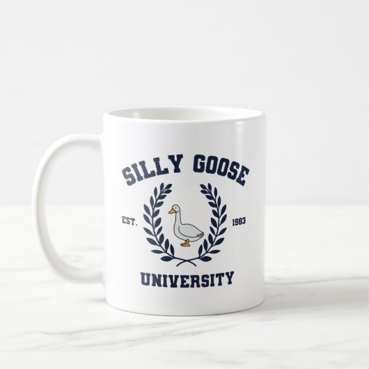 Dommige gans universiteit koffiemok (Links)
