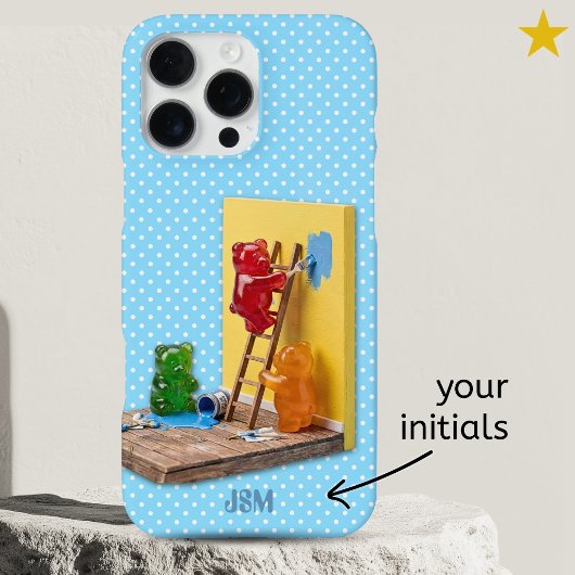 Dommige Gummbeer Schilderen Aangepaste Naam iPhone Hoesje