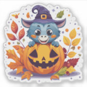 Dommige Halloween Monster Sticker (Voorkant)