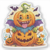 Dommige Halloween Monster Sticker (Voorkant)