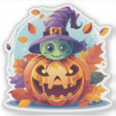 Dommige Halloween Monster Sticker (Voorkant)