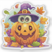 Dommige Halloween Monster Sticker (Voorkant)