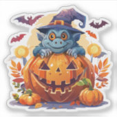 Dommige Halloween-monstrum Sticker (Voorkant)