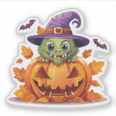 Dommige Halloween-monstrum Sticker (Voorkant)