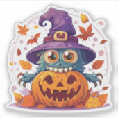 Dommige Halloween-monstrum Sticker (Voorkant)