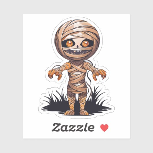 Dommige Halloween-monstrum Sticker (Vel)
