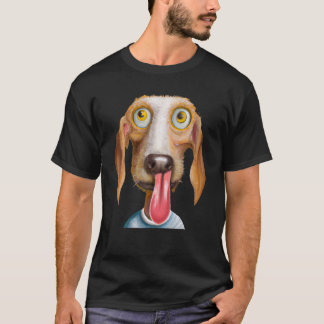 Dommige hond schattige puppy kunst pup hondje port t-shirt