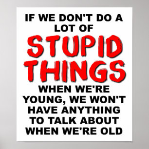 Dommige Jonge Dingen Grappige Poster