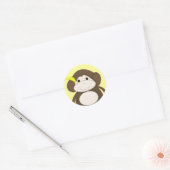 Dommige Kleine Aap Ronde Sticker (Envelop)