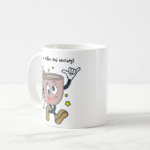 Dommige koffie en angst koffiemok (Voorkant links)