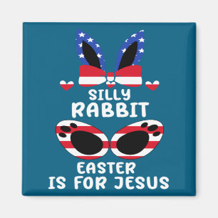 Dommige Konijn Pasen Is Voor Jezus Ik Bunny Pasen  Magneet