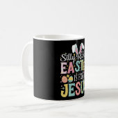 Dommige Konijn Pasen Is Voor Jezus Schattig Konijn Koffiemok (Voorkant links)
