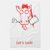 Dommige Paardenkok Theedoek (Verticaal)