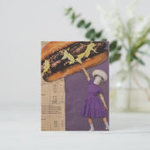 Dommige Paddenstoel Cheeseburger Persoon Briefkaart (Staand voorkant)