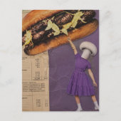 Dommige Paddenstoel Cheeseburger Persoon Briefkaart (Voorkant)