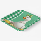 Dommige Witte Gans Papieren Bordje (Gebogen)