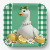 Dommige Witte Gans Papieren Bordje (Voorkant)