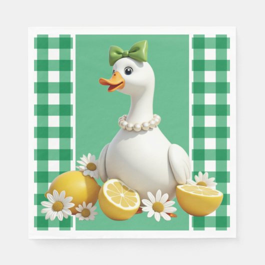 Dommige Witte Gans Servet (Voorkant)