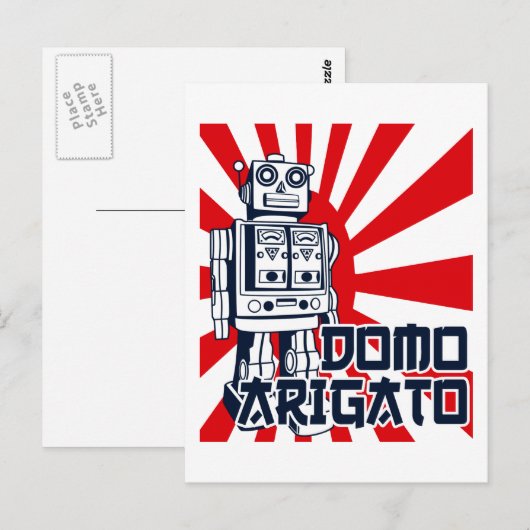 Domo Arigato Briefkaart (Voorkant / Achterkant)