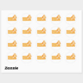 Domo_Oregato Ronde Sticker (Vel)