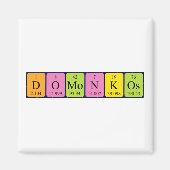 Domonkos periodieke tabelnaam magneet (Voorkant)