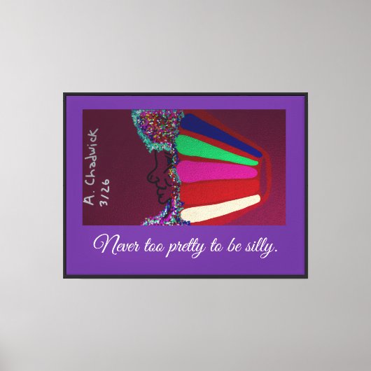 Dompig Leuk Canvas Afdruk (Voorkant)