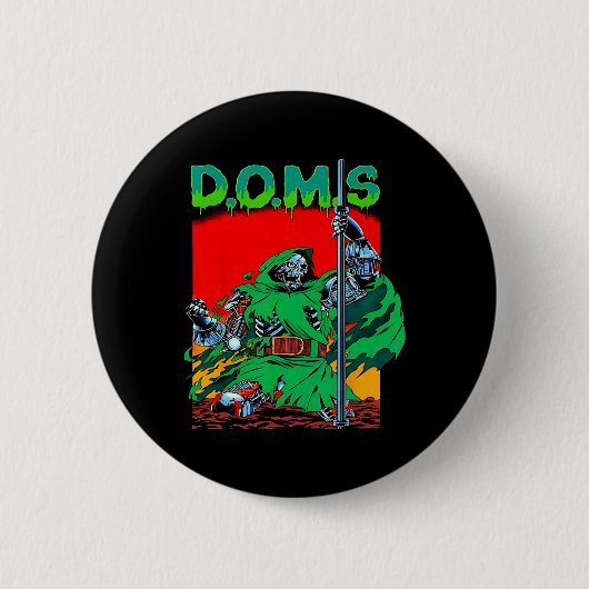Doms Funny Spier Gym Gewichtheffen Bodybuilding F Ronde Button 5,7 Cm (Voorkant)