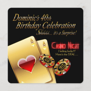Dom's Vegas Casino Night 40e verluisterfeest Kaart