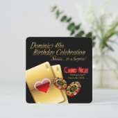 Dom's Vegas Casino Night 40e verpartij Kaart (Staand voorkant)