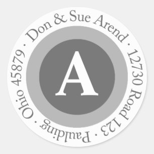 Don and Sue Arend Return-adres Ronde Sticker
