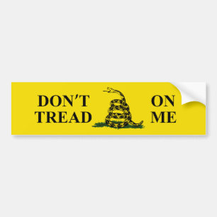 DON BEHANDELT ME GADSDEN FLAG Bumpersticker NIET