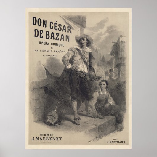Don César de Bazan première poster (1872) (Voorkant)