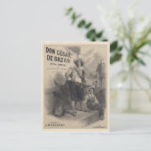 Don César de Bazan première poster (1872) Briefkaart (Staand voorkant)