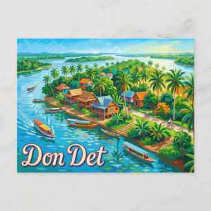 Don Det, Si Phan Don Laos Briefkaart