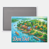 Don Det, Si Phan Don Laos Magneet (Voorkant / Achterkant)