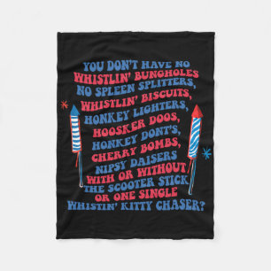 Don dronken patriottische vintage 4 juli vlag grap fleece deken