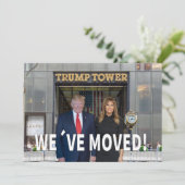 Don en Mel: We zijn verhuisd. Feestdagenkaart (Staand voorkant)