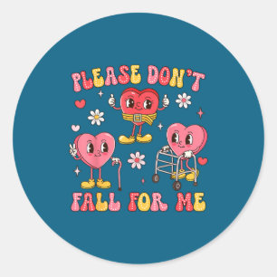 Don' Fall Fysiotherapie Valentijn Ronde Sticker