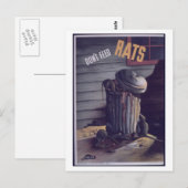 Don_Feed_Rats.-_-_NARA_Propaganda Poster Briefkaart (Voorkant / Achterkant)