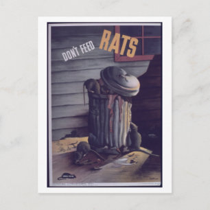 Don_Feed_Rats.-_-_NARA_Propaganda Poster Briefkaart