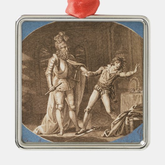 Don Giovanni en het standbeeld van de Commandant Metalen Ornament (Voorkant)
