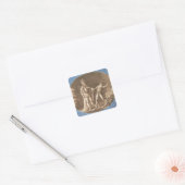 Don Giovanni en het standbeeld van de Commandant Vierkante Sticker (Envelop)